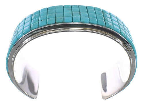 Southwest Authentic Sterling Silver Turquoise Cuff Bracelet VX63709